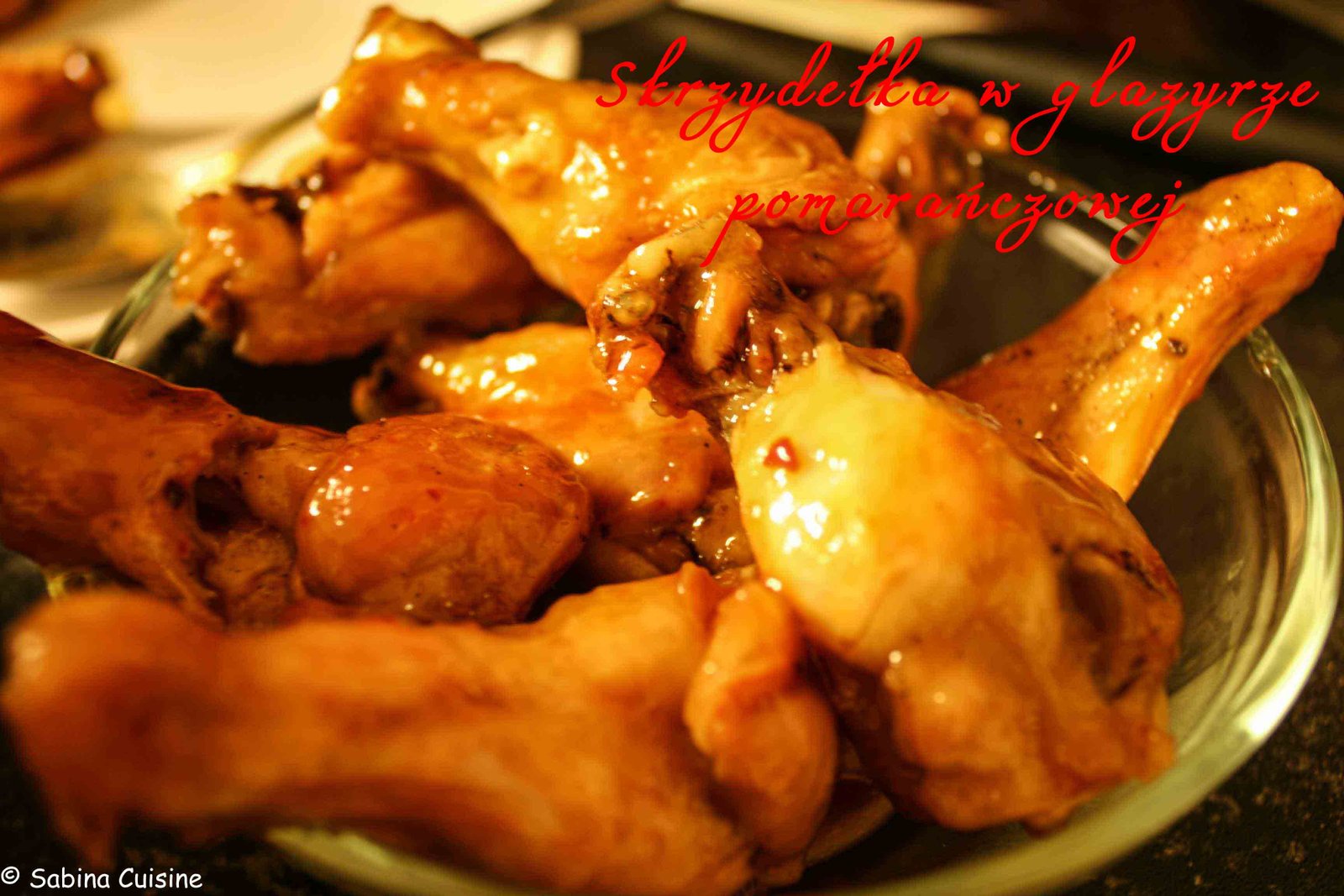 Skrzydełka w glazurze pomarańczowej